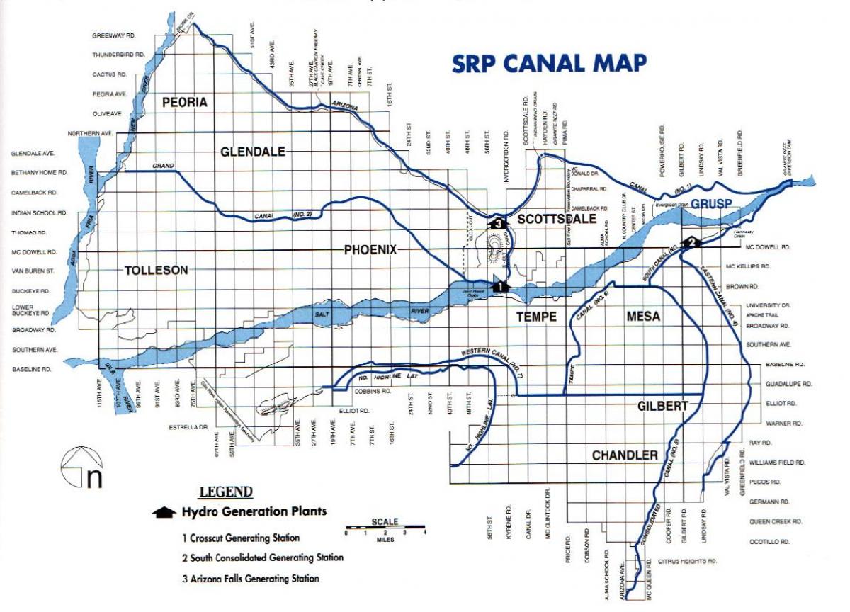 Phoenix canal järjestelmä kartta