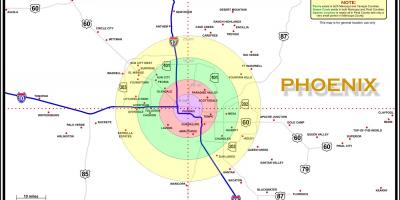 Kartta Phoenix area
