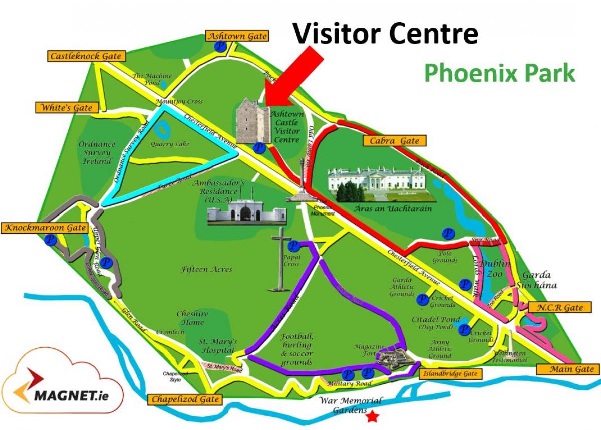 Phoenix park kartta