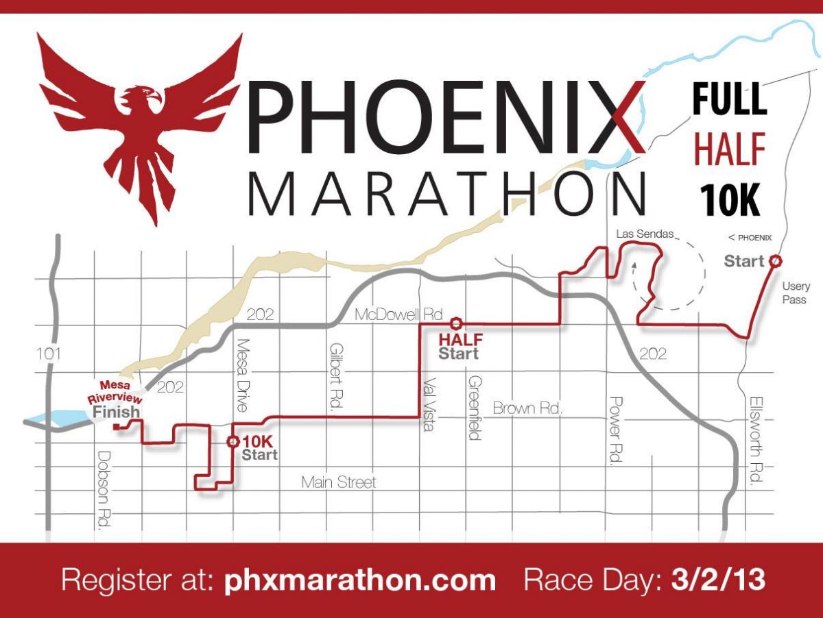kartta Phoenix maraton