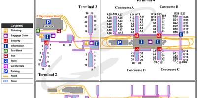 Kartta Phoenix sky harbor airport