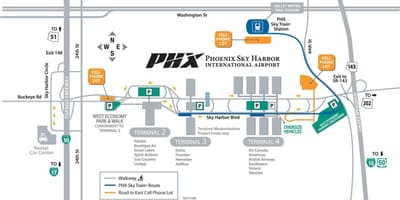 Kartta sky harbor airport